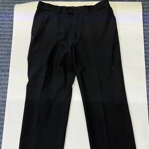 STAFFORD Performance Classic Fit Men's 36 x 32 Black Flat Front Dress Pants
